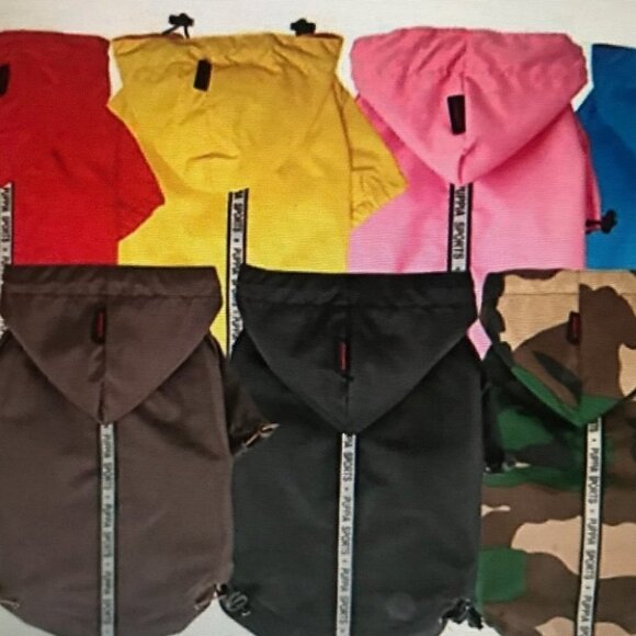 PUPPIA Authentic Base Jumper Waterproof Hooded Raincoat - Picture 2 of 4